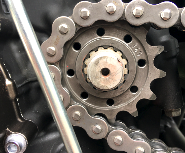 YAM_T7_drive_sprocket_installed